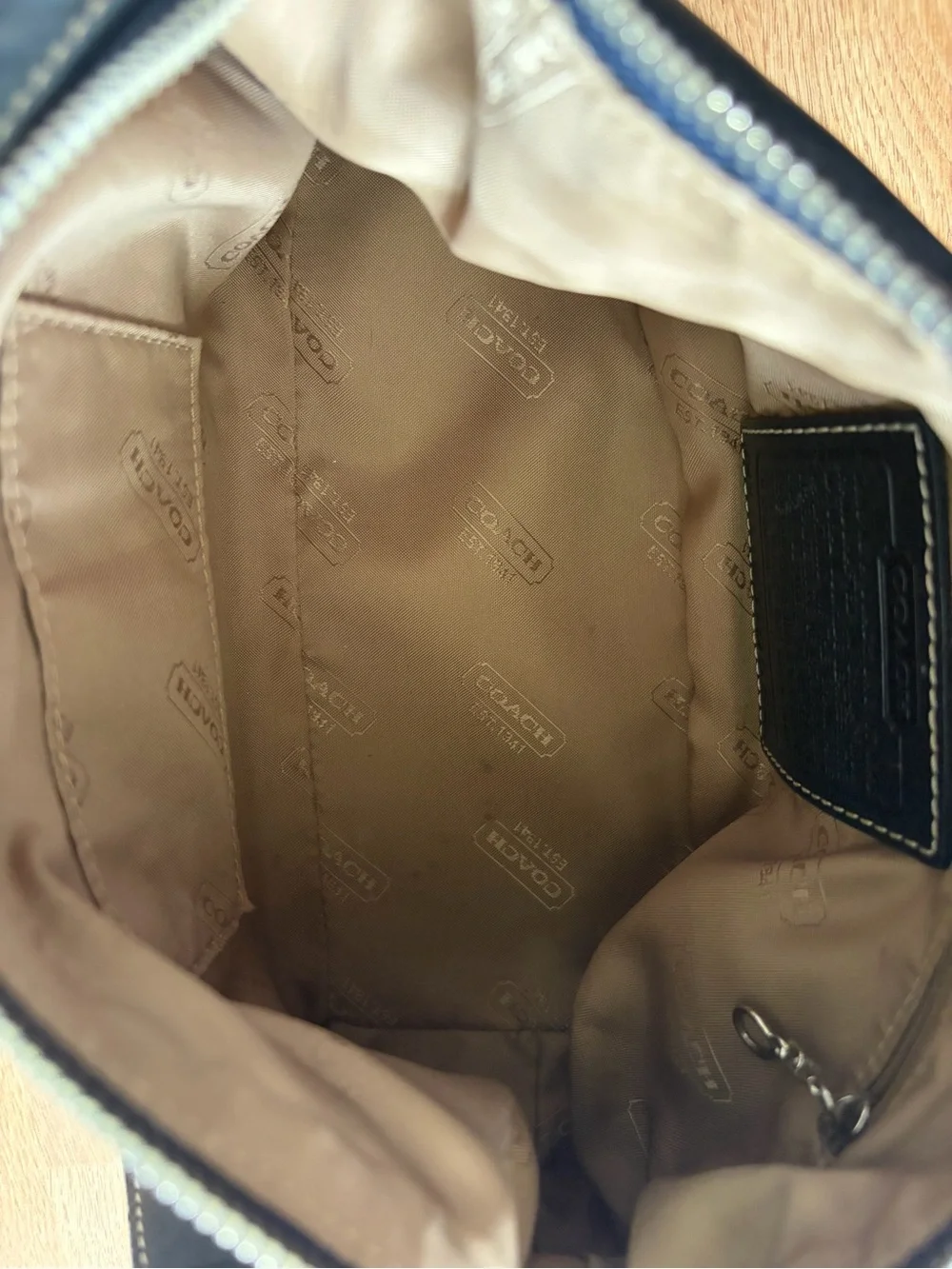 Vintage Y2K Coach Legacy Demi Hobo leather navy shoulder bag
